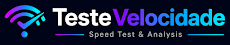 Teste de velocidade online com análise de download, upload e ping